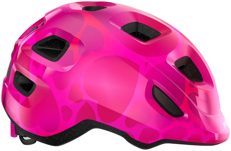 Load image into Gallery viewer, MET Hooray MIPS Child Helmet Safe-T Bimbo Fit Light Pink Hearts, Small (52-55cm)