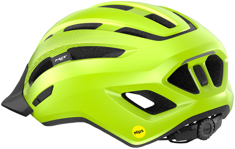 Load image into Gallery viewer, MET Downtown Mips Helmet - Fluo Yellow Glossy, Small/Medium