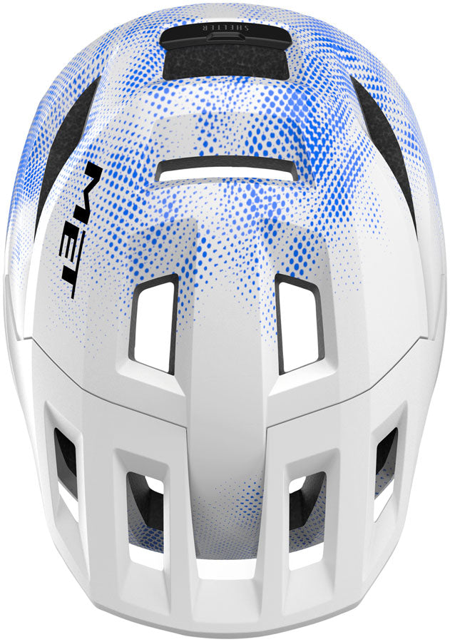 Load image into Gallery viewer, MET Shelter Youth Helmet - White/Blue, Universal