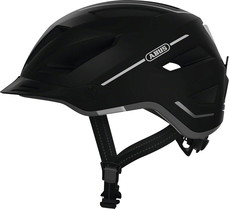 Load image into Gallery viewer, Abus-Pedelec-2.0-Helmet-Medium-(52-57cm)-Half-Face-Visor-Zoom-Ace-Urban-Fidlock-Magnet-Strap-Buckle-Reflectors-With-Light-Black-HE5041-Bicycle-Helmets