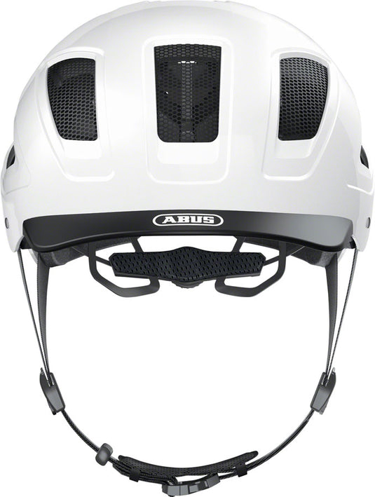 Abus Hyban 2.0 LED Helmet Zoom Ace Fit Fidlock Magnet Buckle Polar White, Medium
