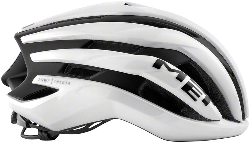 Load image into Gallery viewer, MET Trenta MIPS Road Tri/TT Helmet In-Mold EPS Matte/Glossy White/Black, Small