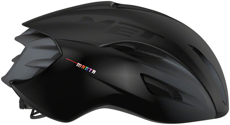 Load image into Gallery viewer, MET Manta MIPS Tri/TT Helmet In-Mold Fidlock Buckle Matte/Glossy Black, Large