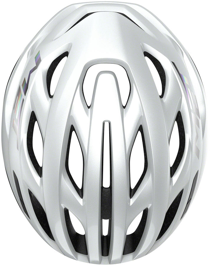 Load image into Gallery viewer, MET Estro MIPS Helmet In-Mold Safe-T Upsilon Fit White Holographic Glossy Medium