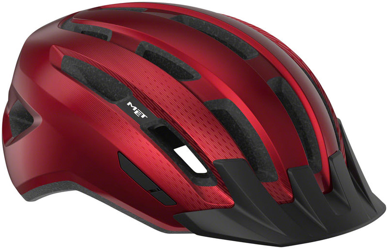 Load image into Gallery viewer, MET-Helmets-Downtown-MIPS-Helmet-Small-Medium-(52-58cm)-Half-Face-MIPS-C2-Bps-360°-Head-Belt-Visor-Safe-T-Twist-2-Fit-System-Adjustable-Fitting-Hand-Washable-Comfort-Pads-Reflector-Red-HLMT4759-Bicycle-Helmets