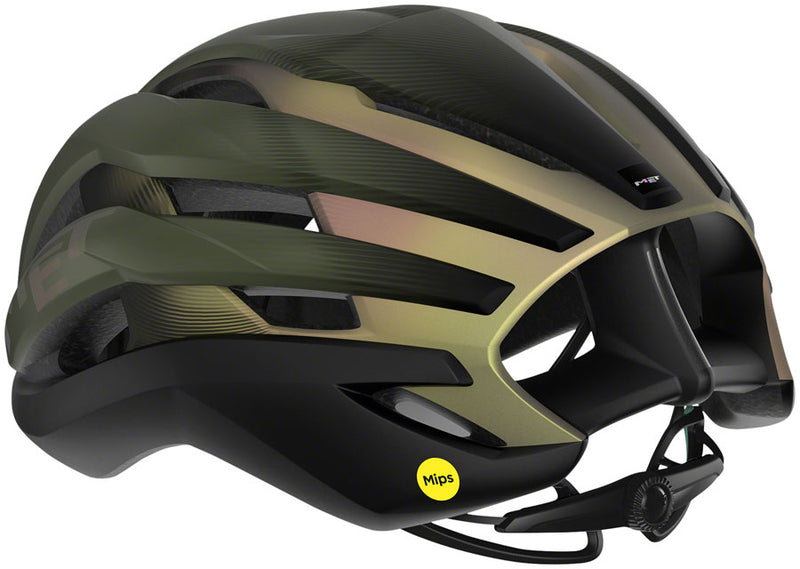 Load image into Gallery viewer, MET Trenta MIPS Road Tri/TT Helmet Safe-T Orbital Matte Olive Iridescent, Large