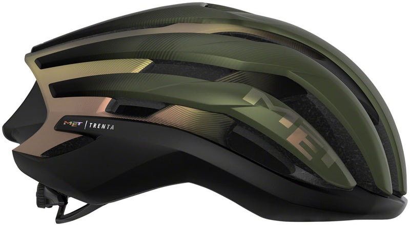 Load image into Gallery viewer, MET Trenta MIPS Road Tri/TT Helmet Safe-T Orbital Matte Olive Iridescent, Large