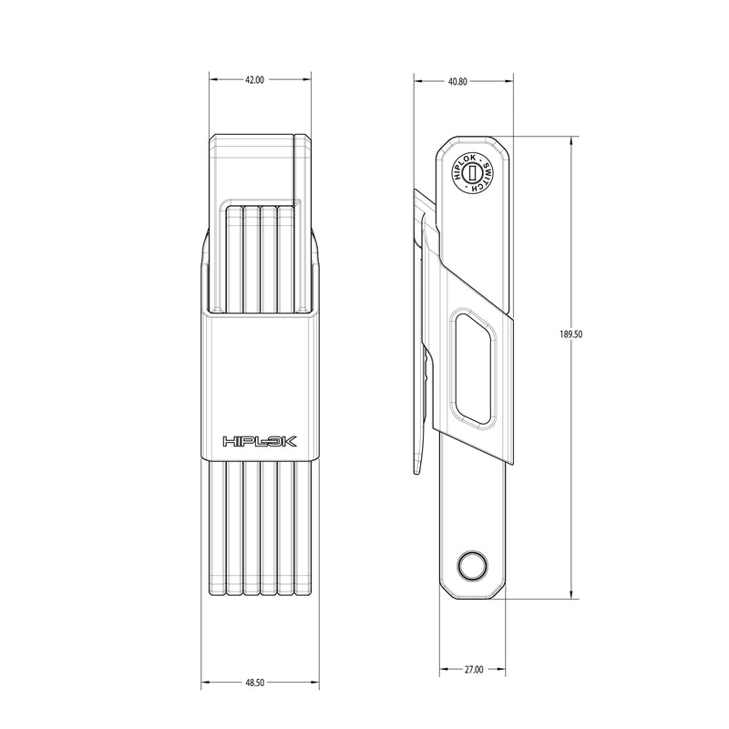 Load image into Gallery viewer, Hiplok Switch 85 Folding Lock, Black