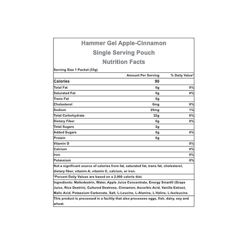 Load image into Gallery viewer, Hammer Gel: Apple-Cinnamon, 24 Single Serving Packets
