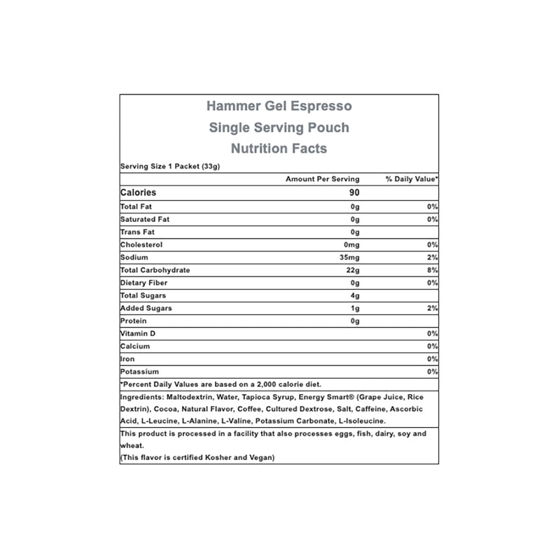 Load image into Gallery viewer, Hammer Gel: Espresso, 24 Single Serving Packets