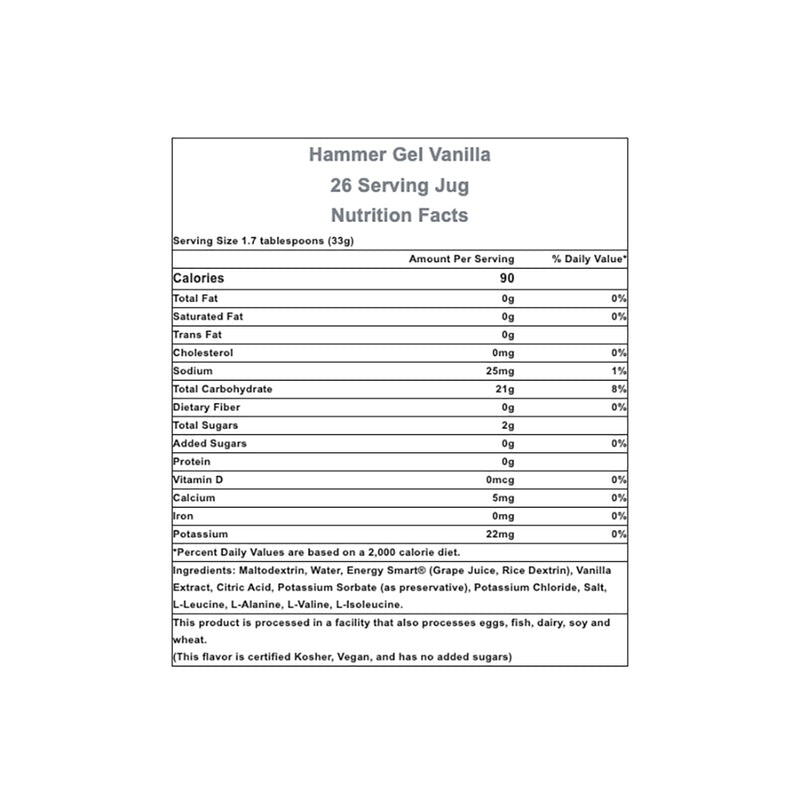Load image into Gallery viewer, Hammer Nutrition Hammer Gel, Vanilla, 1lb 14oz Jug