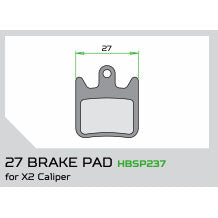 Load image into Gallery viewer, Hope X2 Disc Brake Pads - Organic Compound, Steel Back Plate