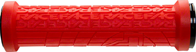 Load image into Gallery viewer, RaceFace Grippler Grips Red Lock-On 33mm 137mm Round Dual Clamp Ramped Profile
