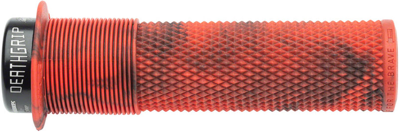 Load image into Gallery viewer, DMR DeathGrip Flanged Grips - Thick, Lock-On, Marble Red