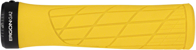 Load image into Gallery viewer, Ergon GA2 Grips Yellow Mellow Lock On Forged Aluminum Clamp 136mm Round 107g