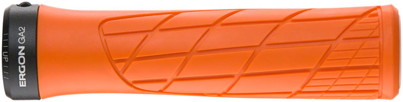 Load image into Gallery viewer, Ergon GA2 Grips Juicy Orange Lock On Forged Aluminum Clamp Carbon Bar Compatible