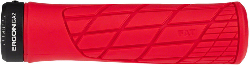 Load image into Gallery viewer, Ergon GA2 Fat Grips Risky Red Lock On Extra Thick 136mm Round 135g Flangeless