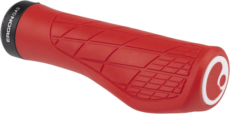 Load image into Gallery viewer, Ergon GA3 Grips - Risky Red, Lock-On Large Soft Compound Ergonomic Bicycle Grip
