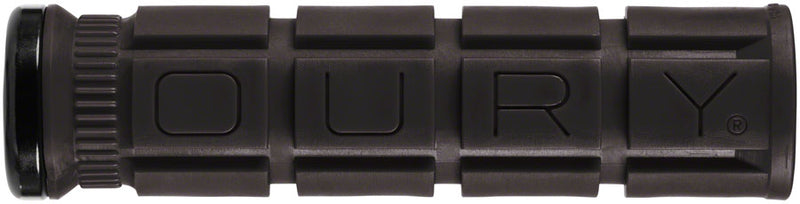 Load image into Gallery viewer, Oury Single-Sided V2 Lock-On Grips Jet Black, Durable Rubber, Easy Install, Optimized for Mountain & Road Cycling