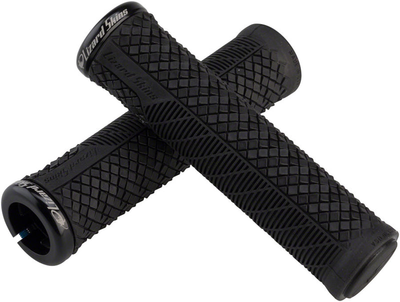 Load image into Gallery viewer, Lizard Skins Charger Evo Single Sided Lock-On, Grips, 136mm, Black, Pair