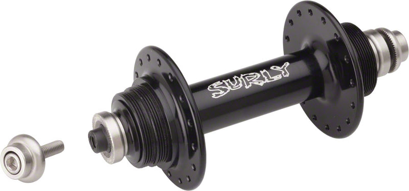 Load image into Gallery viewer, Surly Ultra New Rear Hub - Threaded x 135mm, Rim Brake, Fixed/Free, Black, 32H