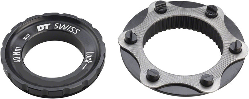 Load image into Gallery viewer, DT Swiss Center Lock to 6 Bolt Disc Adaptor 210mm Max Rotor CenterLock Hubs