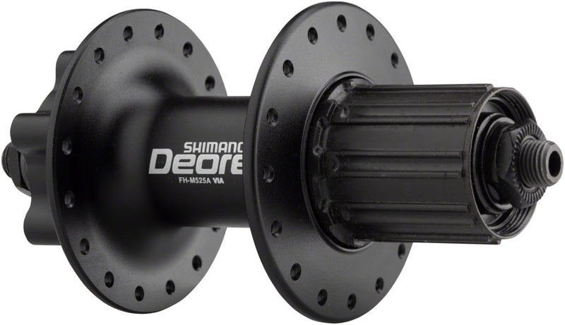 Load image into Gallery viewer, Shimano Deore FH-M525A Rear Hub - QR x 135mm, 6-Bolt, HG10, Black, 32H
