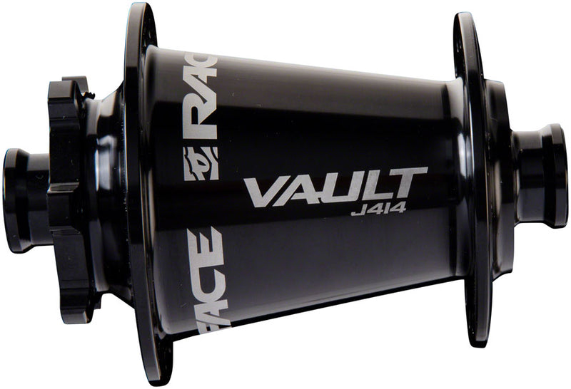 Load image into Gallery viewer, Raceface Vault Disc Hub Front, 32H, 15mm TA, 110mm Boost, J-Bend, Black
