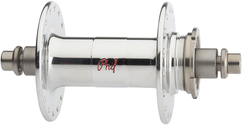 Load image into Gallery viewer, Phil Wood High Flange Rear Hub - Threaded x 120mm, Rim Brake, Threaded, Polished Silver, 32H