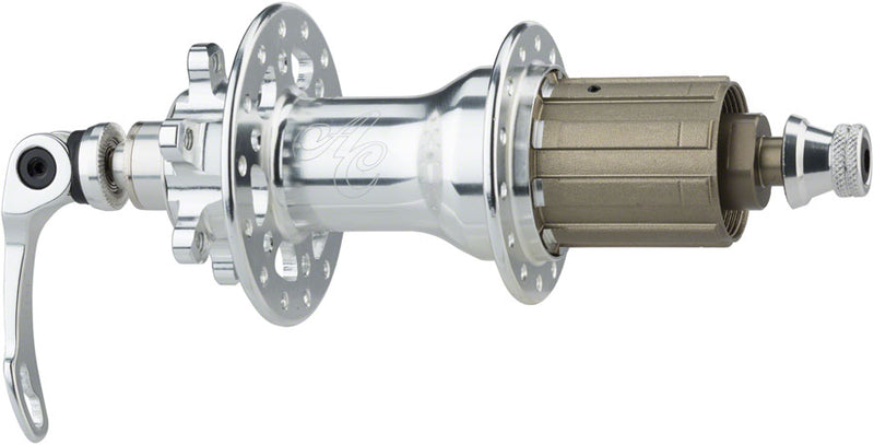 Load image into Gallery viewer, All-City Go-Devil Rear Hub - QR x 135mm/12 x 142mm, 6-Bolt, HG 11 Road, Silver, 28H
