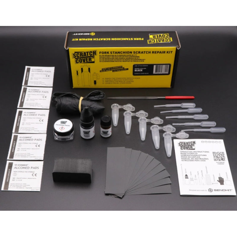 Load image into Gallery viewer, Sendhit Scratch Cover, Stanchion Repair Kit, Black, Each