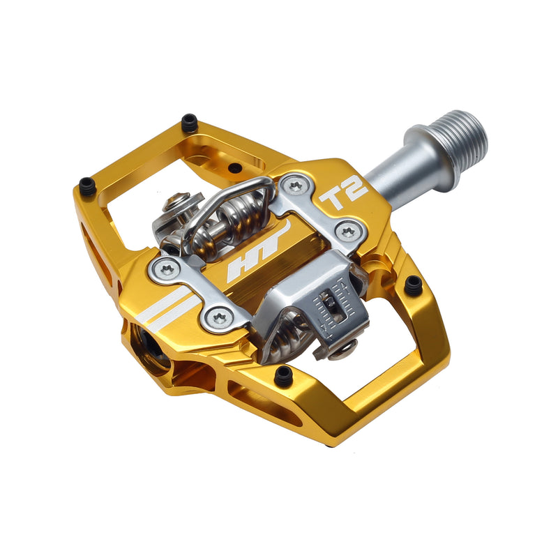 Load image into Gallery viewer, HT-Pedals-T2-Clipless-Pedals-with-Cleats-PEDL2555-Bicycle-Pedals