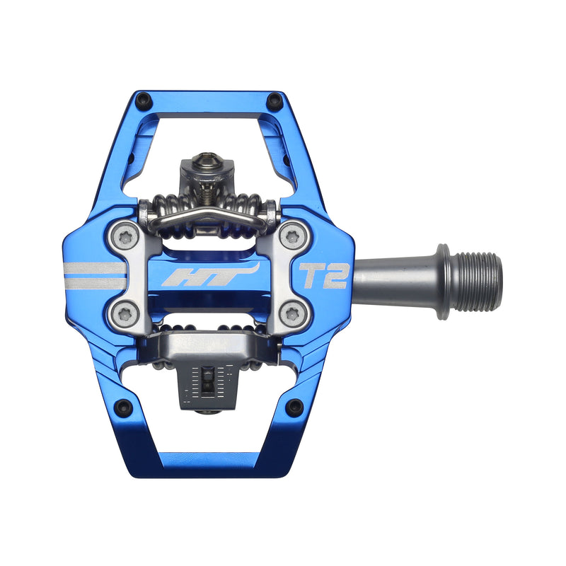 Load image into Gallery viewer, HT-Pedals-T2-Clipless-Pedals-with-Cleats-Aluminum-PEDL1811-Bicycle-Pedals