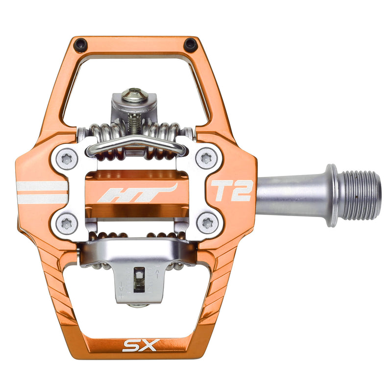 Load image into Gallery viewer, HT-Components-T2-SX-Clipless-Pedals-with-Cleats-PEDL2675-Bicycle-Pedals