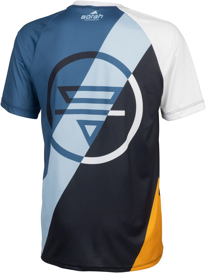 Load image into Gallery viewer, Teravail Waypoint Men's MTB Jersey - White, Blue, Lite Blue, Black, Gold, Medium
