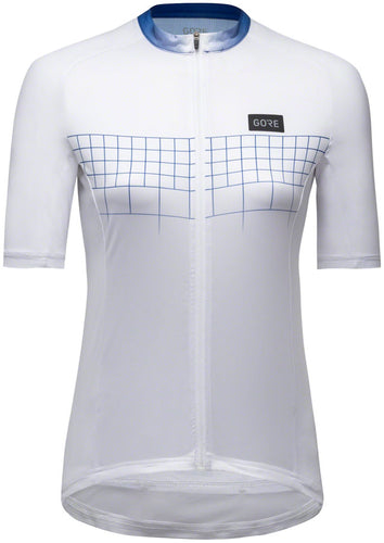 GORE Grid Fade Jersey 2.0 - White/Blue, Women's, Large