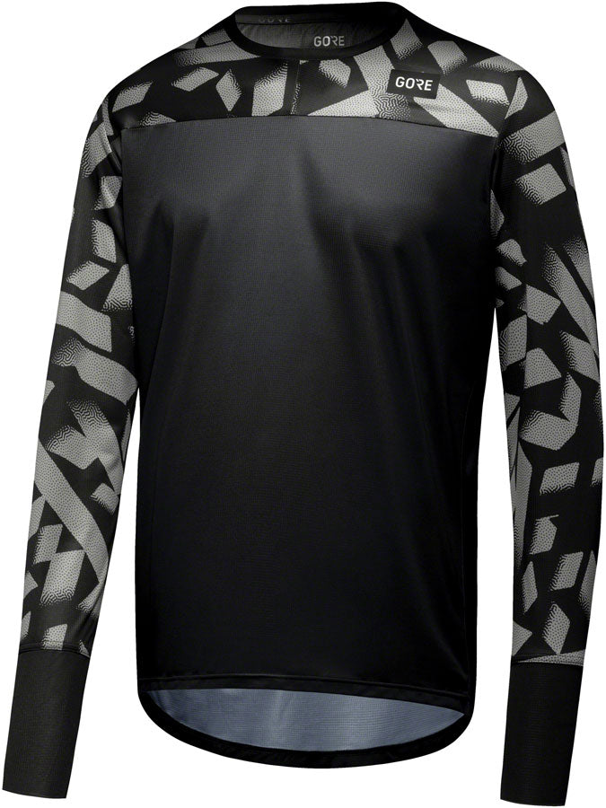 Load image into Gallery viewer, GORE Trail KPR Daily Long Sleeve Jersey - Black/Lab Gray, Men&#39;s, Small
