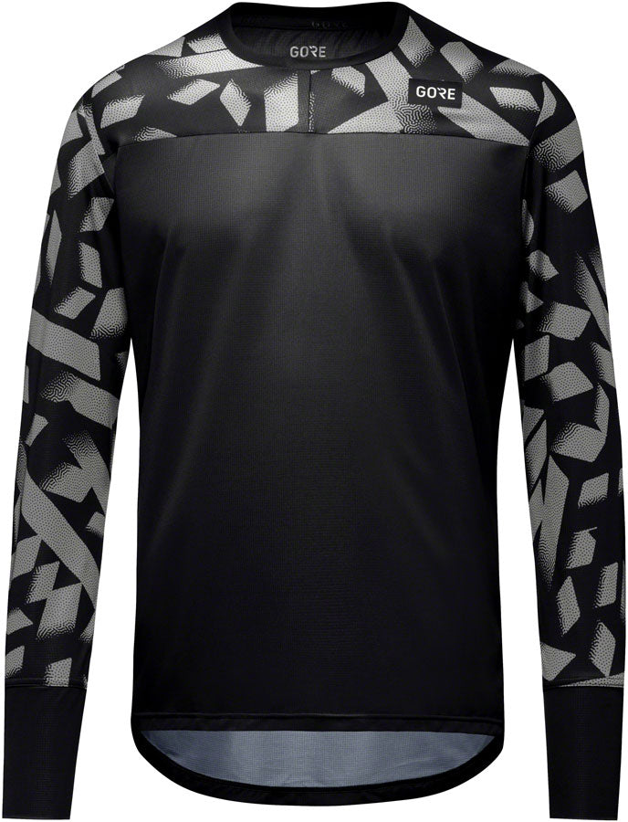 Load image into Gallery viewer, GORE Trail KPR Daily Long Sleeve Jersey - Black/Lab Gray, Men&#39;s, Large
