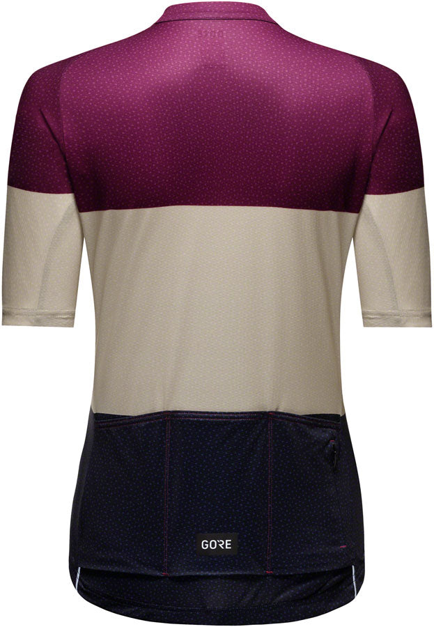 Load image into Gallery viewer, Gorewear Spirit Stripes Jersey - Purple/Beige, Women's, Small 4/6