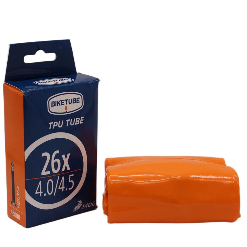 Load image into Gallery viewer, Premium TPU Fat/Plus BikeTube 26x4.0-4.5" Presta Valve Lightweight & Durable Cycling Tubes (Bundle of 4)