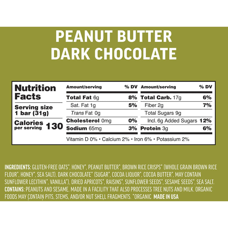 Load image into Gallery viewer, Kate's Real Food Mini Bar 1.1oz, 24/Box - Peanut Butter/Dark Choc
