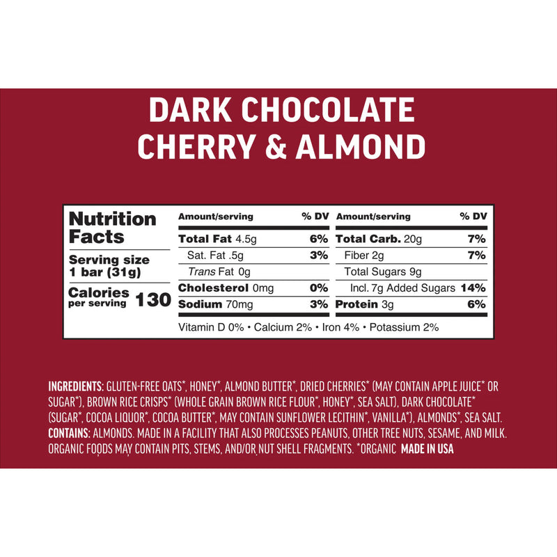 Load image into Gallery viewer, Kate's Real Food Mini Bar 1.1oz, 24/Box - Dark Choc/Cherry Almond