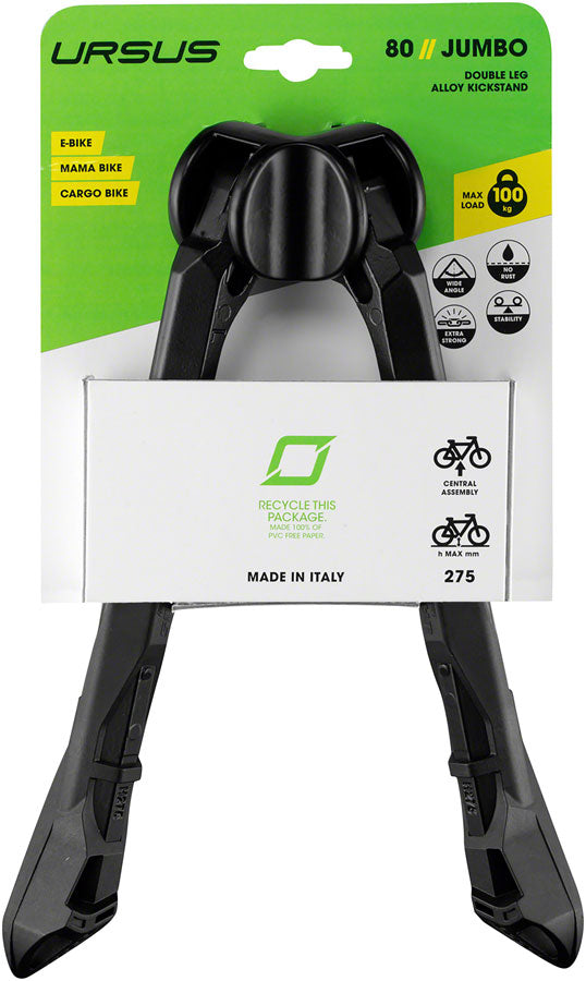 Load image into Gallery viewer, Ursus Jumbo Kickstand - Dual Leg, 275mm, Black