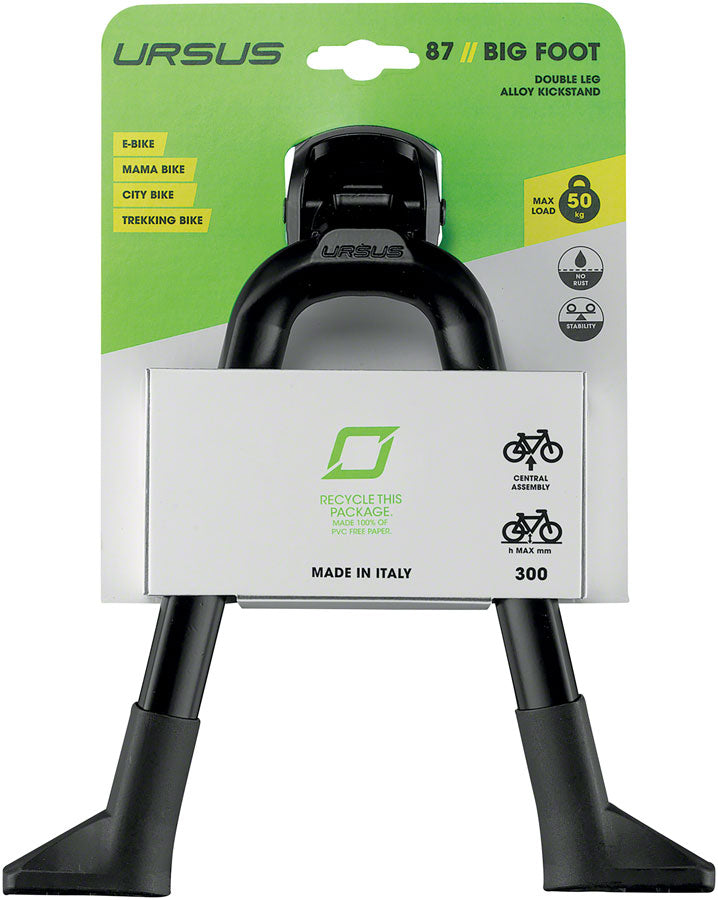 Load image into Gallery viewer, Ursus Big Foot Kickstand - Dual Leg, 275mm, Black