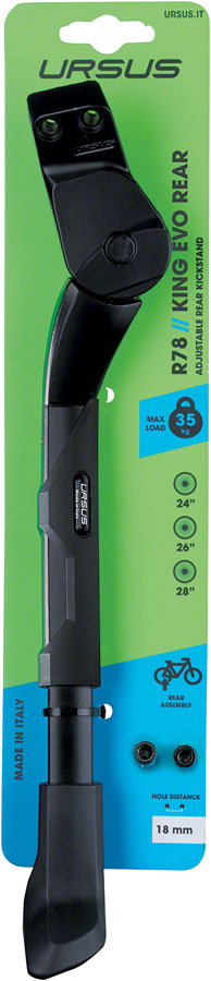Load image into Gallery viewer, Ursus King Evo Rear Direct Mount Kickstand - 18mm Plate, Black
