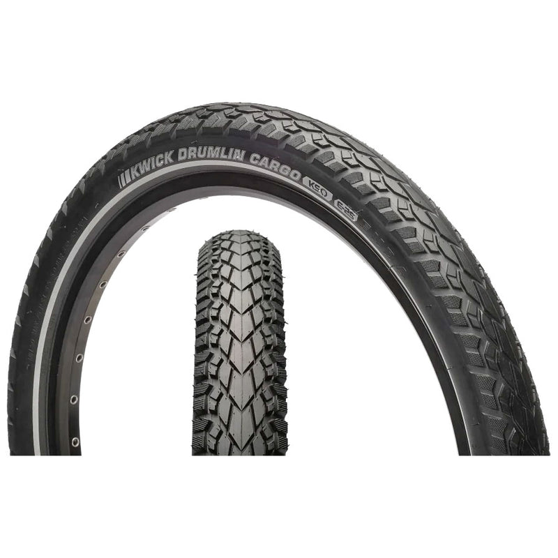 Load image into Gallery viewer, Kenda Kwick Drumlin Cargo Tire 20x2.00 Durable E-Bike Ready, Puncture-Resistant Tubeless Compatible, Load-Rated for Cargo & Commuter Use (2-Pack)
