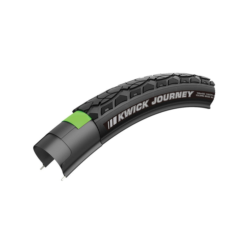 Load image into Gallery viewer, Kenda Kwick Journey Sport KS 700x35 Wire TPI 80 Black/Black Reflective Road Tire