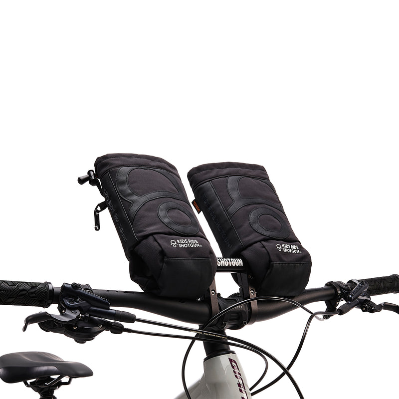 Load image into Gallery viewer, Kids Ride Shotgun Shotgun Pogies Black