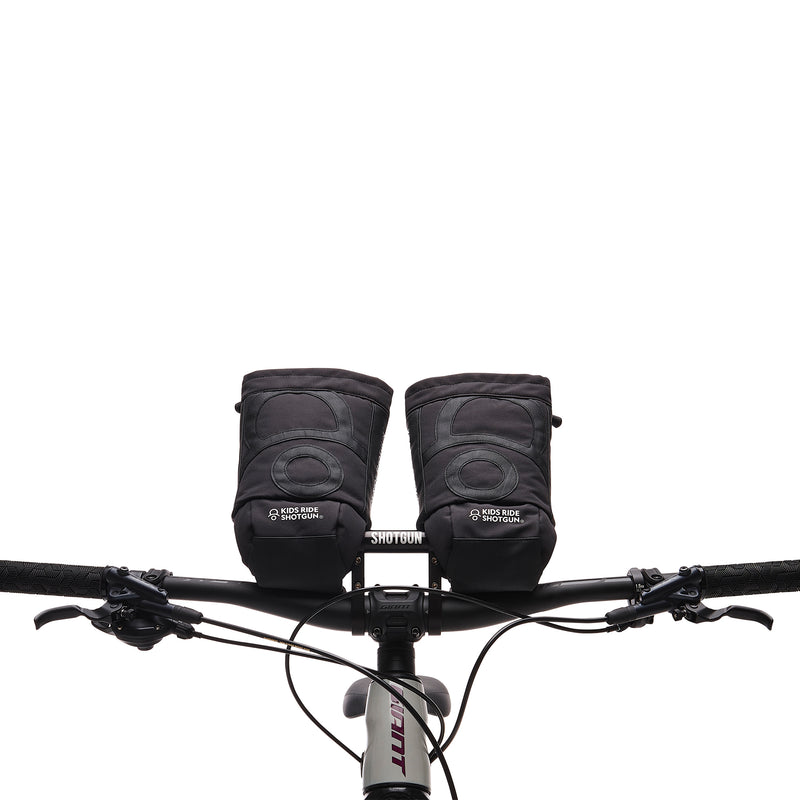 Load image into Gallery viewer, Kids Ride Shotgun Shotgun Pogies Black