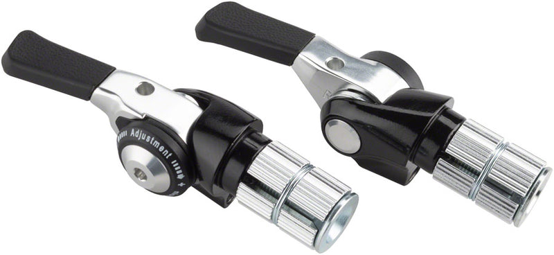 Load image into Gallery viewer, microSHIFT Bar End Shifter Set, 8-Speed Road, Double/Triple, Shimano Compatible